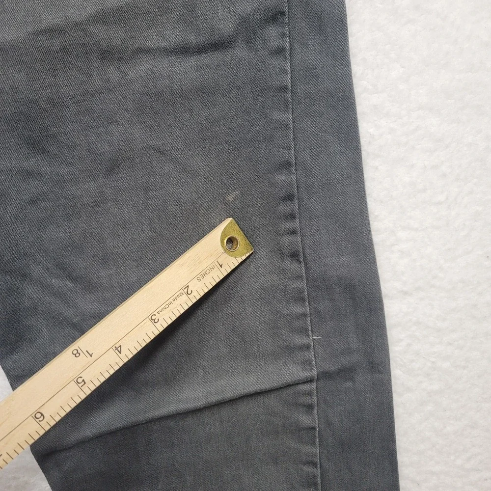 Levis 505 Straight Leg Denim Jeans Men 34X32 Gray Regular Fit White (32x30)